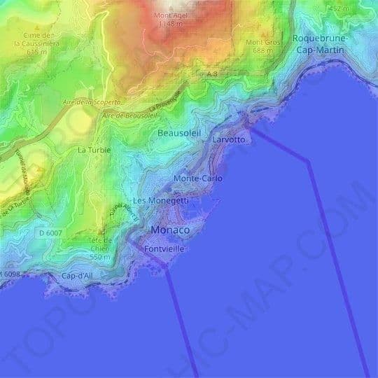 摩纳哥高程图