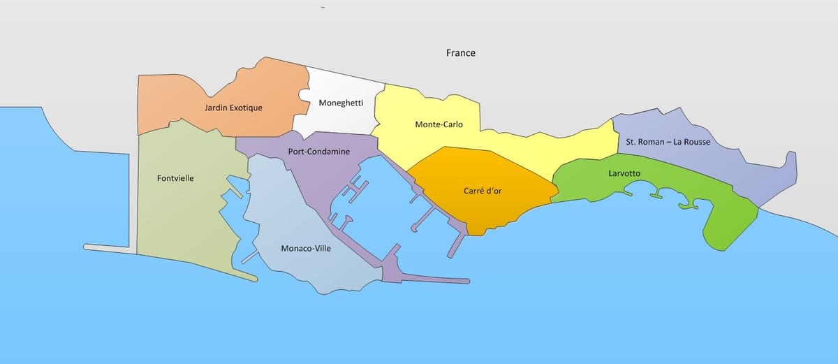 摩纳哥街区地图